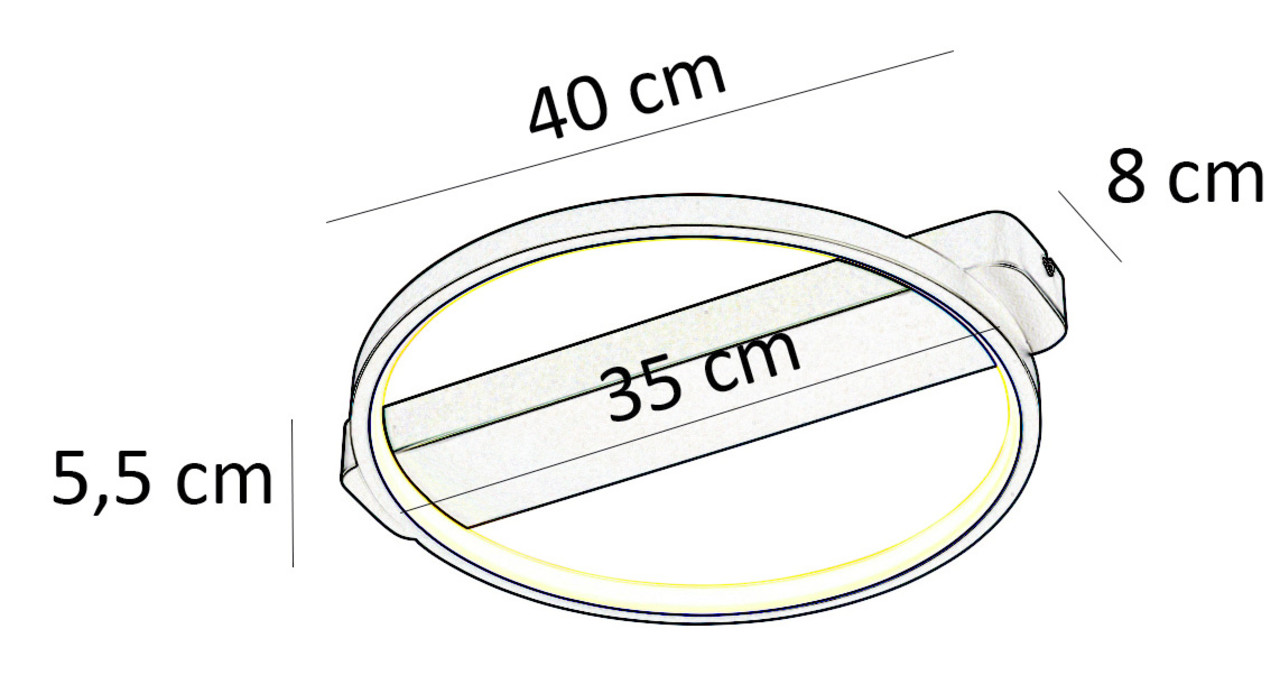 Freelight Plafondlamp Cintura Ø 35 cm zwart goud Freelight Plafondlamp Cintura Ø 35 cm zwart goud