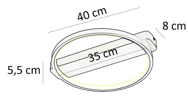Freelight Plafondlamp Cintura Ø 35 cm zwart goud Freelight Plafondlamp Cintura Ø 35 cm zwart goud