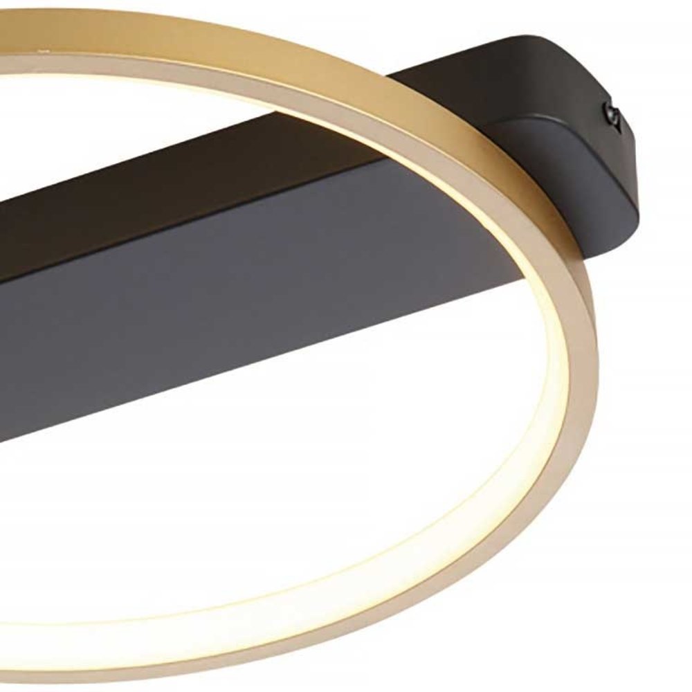 Freelight Plafondlamp Cintura Ø 35 cm zwart goud Freelight Plafondlamp Cintura Ø 35 cm zwart goud