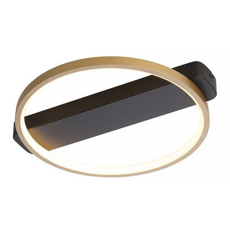 Freelight Plafondlamp Cintura Ø 35 cm zwart goud Freelight Plafondlamp Cintura Ø 35 cm zwart goud