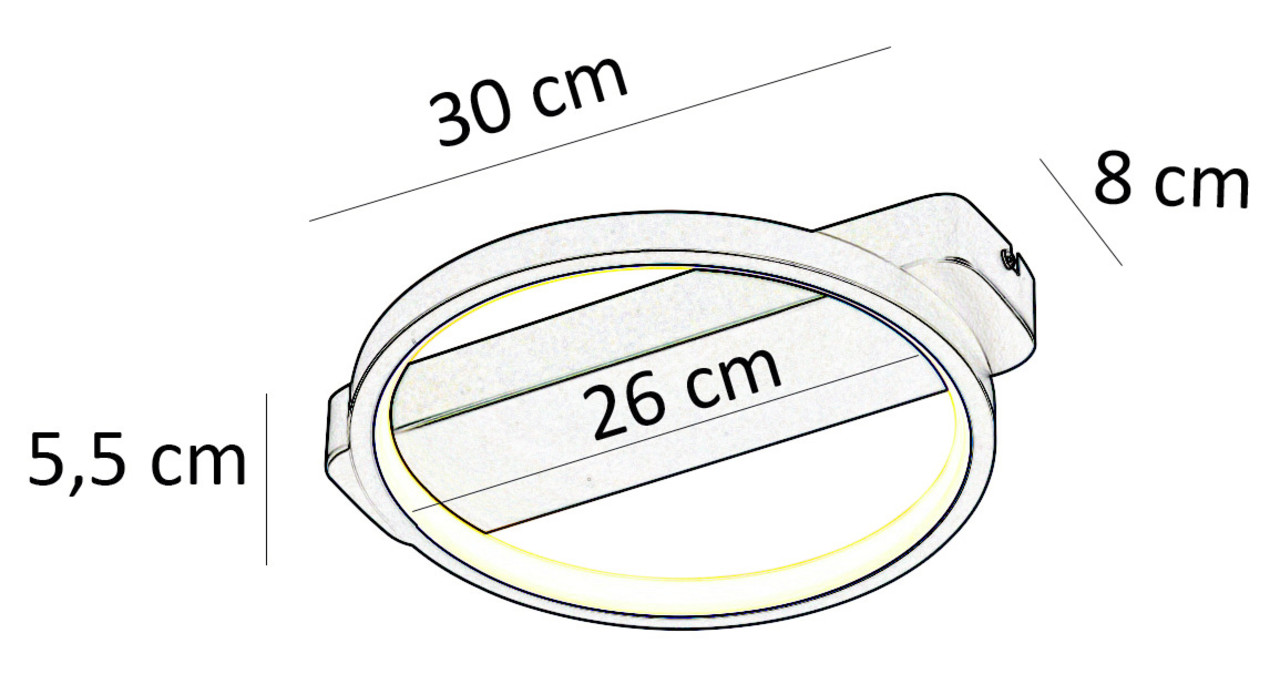 Freelight Plafondlamp Cintura Ø 26 cm zwart Freelight Plafondlamp Cintura Ø 26 cm zwart