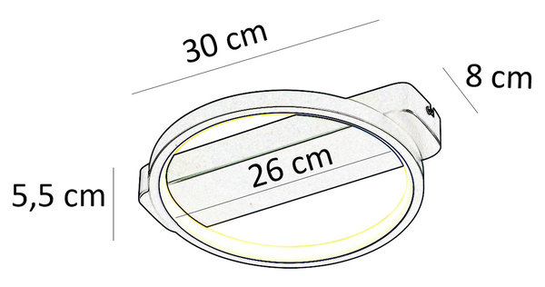 Freelight Plafondlamp Cintura Ø 26 cm zwart Freelight Plafondlamp Cintura Ø 26 cm zwart