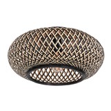 Anne Light & home Plafondlamp Maze Ø 42 cm bamboe zwart beige Anne Light & home Plafondlamp Maze Ø 42 cm bamboe zwart beige