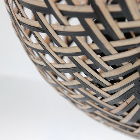 Anne Light & home Plafondlamp Maze Ø 42 cm bamboe zwart beige Anne Light & home Plafondlamp Maze Ø 42 cm bamboe zwart beige