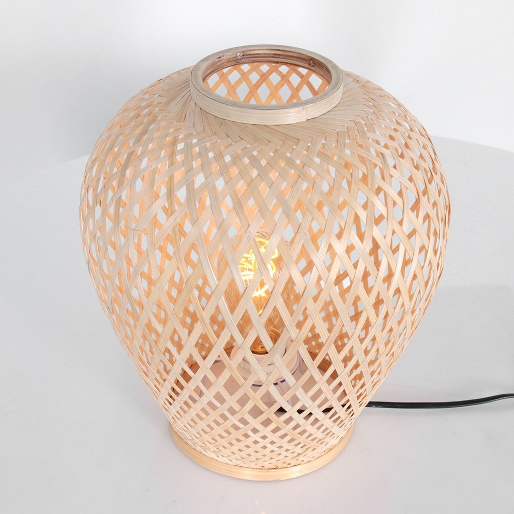Anne Light & home Tafellamp Maze H 30 cm Bamboe beige