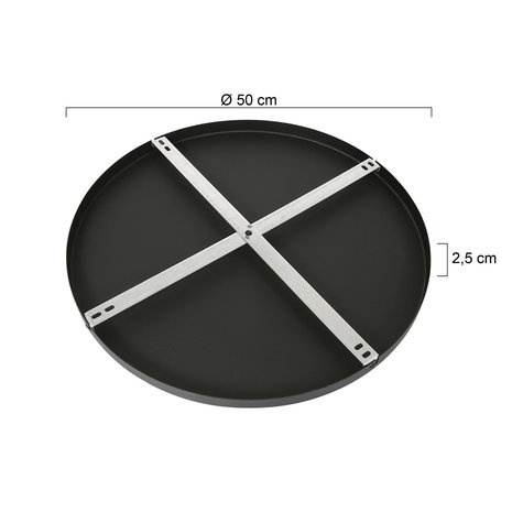 Ylumen Plafondplaat Ø 50 cm - zonder gaten - zwart Ylumen Plafondplaat Ø 50 cm - zonder gaten - zwart