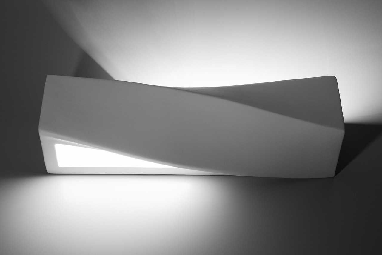 Sollux Wandlamp Sigma L 42 cm gips wit Sollux Wandlamp Sigma L 42 cm gips wit