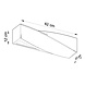 Sollux Wandlamp Sigma L 42 cm gips wit Sollux Wandlamp Sigma L 42 cm gips wit