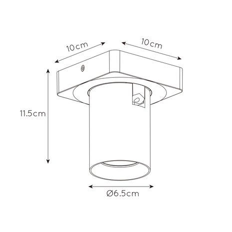 Artdelight Spot Megano 1 lichts mat goud