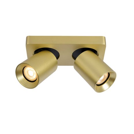 Artdelight Spot Megano 2 lichts balk mat goud Artdelight Spot Megano 2 lichts balk mat goud