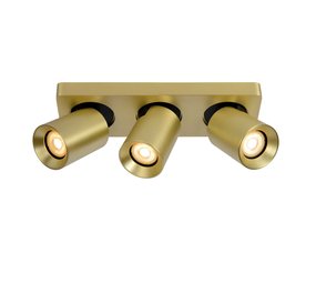 Artdelight Spot Megano 3 lichts balk mat goud Artdelight Spot Megano 3 lichts balk mat goud
