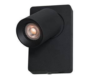 Artdelight Wandlamp Megano 1 lichts zwart Artdelight Wandlamp Megano 1 lichts zwart