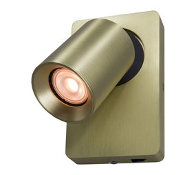 Artdelight Wandlamp Megano 1 lichts mat goud Artdelight Wandlamp Megano 1 lichts mat goud