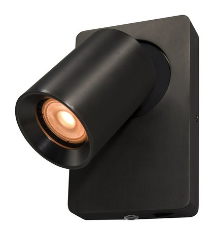 Artdelight Wandlamp Megano 1 lichts antraciet Artdelight Wandlamp Megano 1 lichts antraciet