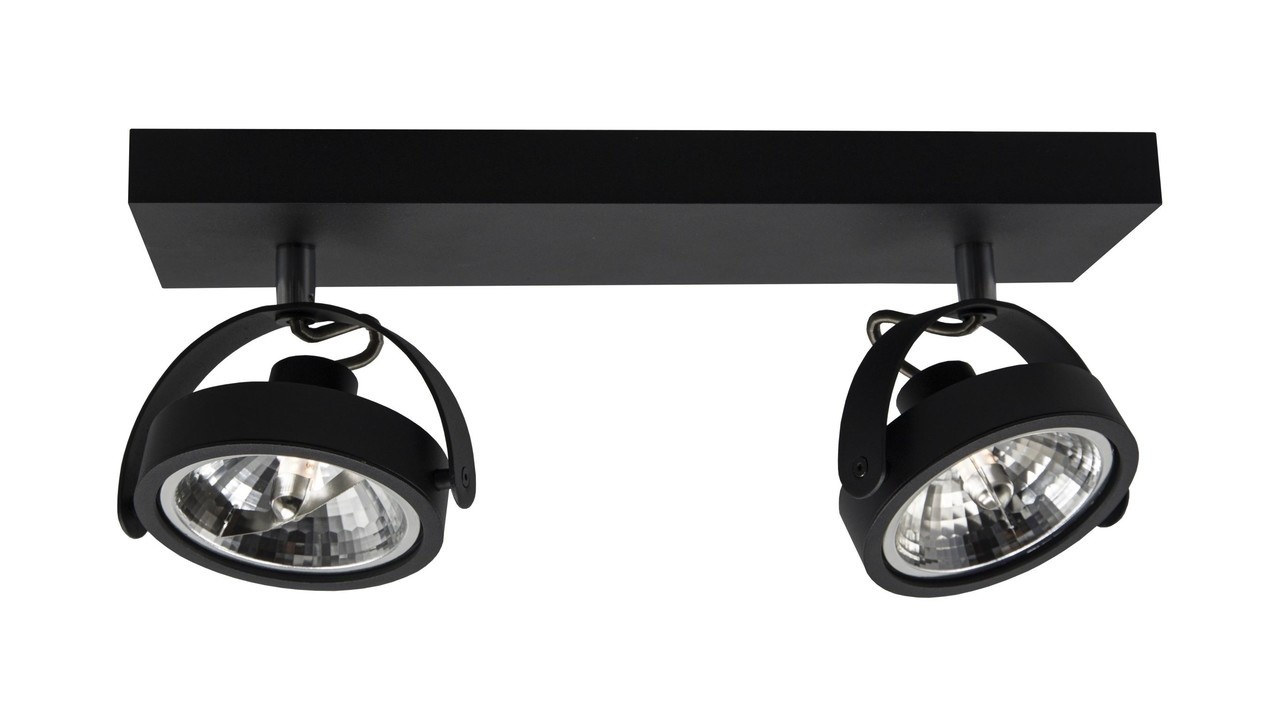 Artdelight Spot Wajer 2 lichts L 40 cm zwart Artdelight Spot Wajer 2 lichts L 40 cm zwart