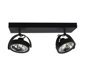 Artdelight Spot Wajer 2 lichts L 40 cm zwart Artdelight Spot Wajer 2 lichts L 40 cm zwart