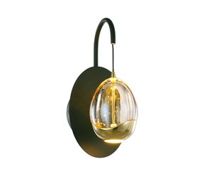 Highlight Wandlamp Golden Egg 1 lichts amber-zwart Highlight Wandlamp Golden Egg 1 lichts amber-zwart