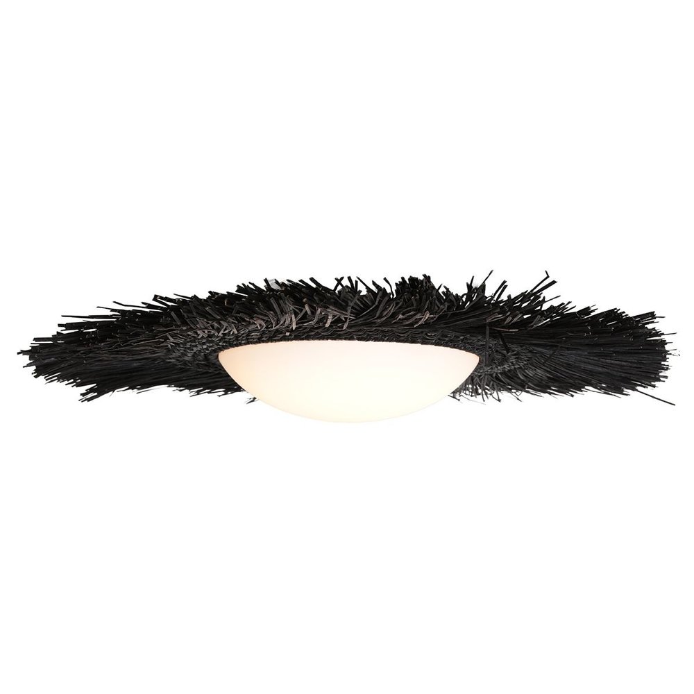 Anne Light & home Plafondlamp Aura Ø 50 Riet - zwart Anne Light & home Plafondlamp Aura Ø 50 Riet - zwart