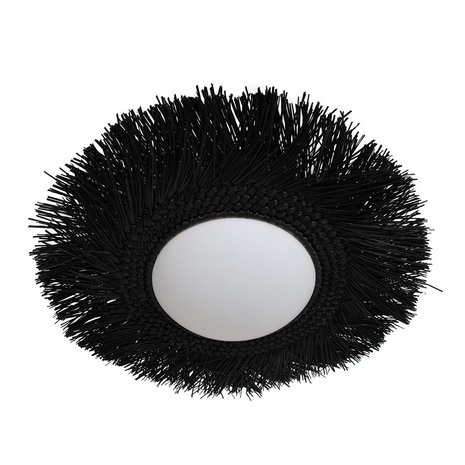 Anne Light & home Plafondlamp Aura Ø 50 Riet - zwart Anne Light & home Plafondlamp Aura Ø 50 Riet - zwart