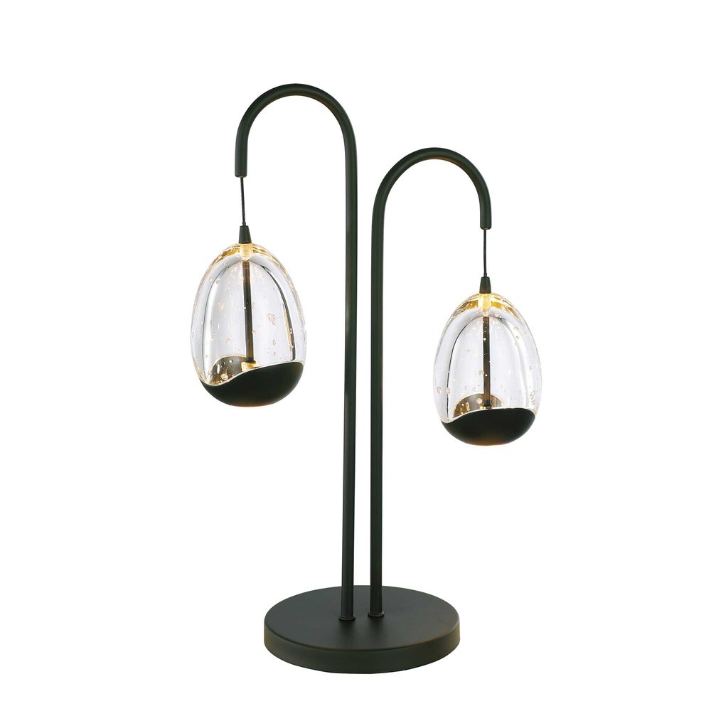 Highlight Tafellamp Clear Egg 2 lichts H 48 cm helder-zwart Highlight Tafellamp Clear Egg 2 lichts H 48 cm helder-zwart