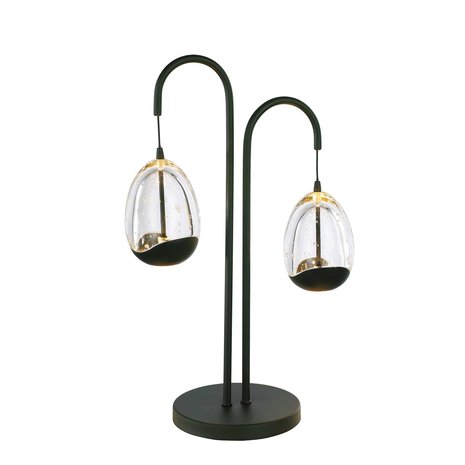 Highlight Tafellamp Clear Egg 2 lichts H 48 cm helder-zwart Highlight Tafellamp Clear Egg 2 lichts H 48 cm helder-zwart
