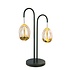 Tafellamp Golden Egg 2 lichts H 48 cm amber-zwart Tafellamp Golden Egg 2 lichts H 48 cm amber-zwart