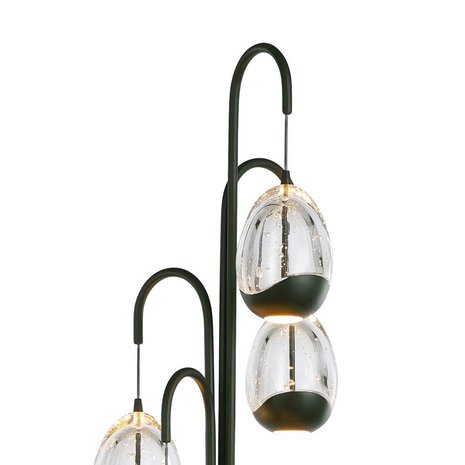 Highlight Vloerlamp Clear Egg 5 lichts H 166 cm helder-zwart