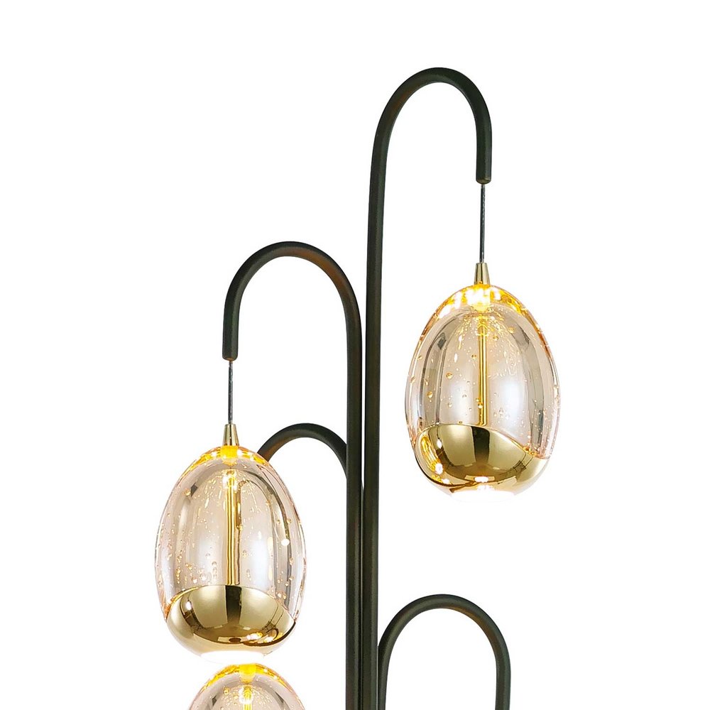 Highlight Vloerlamp Golden Egg 5 lichts H 166 cm amber-zwart Highlight Vloerlamp Golden Egg 5 lichts H 166 cm amber-zwart