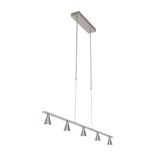 Steinhauer Hanglamp Vortex 5 lichts L 120 cm mat chroom Steinhauer Hanglamp Vortex 5 lichts L 120 cm mat chroom