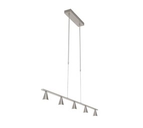 Steinhauer Hanglamp Vortex 5 lichts L 120 cm mat chroom Steinhauer Hanglamp Vortex 5 lichts L 120 cm mat chroom