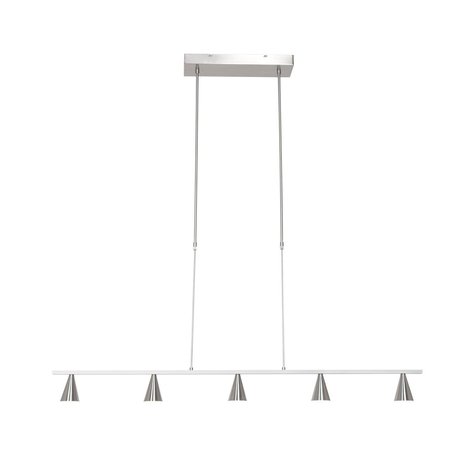 Steinhauer Hanglamp Vortex 5 lichts L 120 cm mat chroom Steinhauer Hanglamp Vortex 5 lichts L 120 cm mat chroom