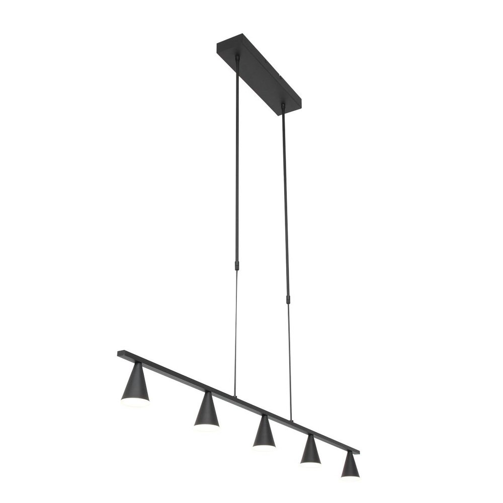Steinhauer Hanglamp Vortex 5 lichts L 120 cm zwart Steinhauer Hanglamp Vortex 5 lichts L 120 cm zwart