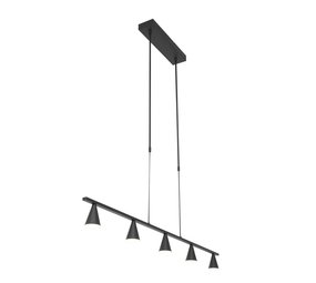 Steinhauer Hanglamp Vortex 5 lichts L 120 cm zwart Steinhauer Hanglamp Vortex 5 lichts L 120 cm zwart