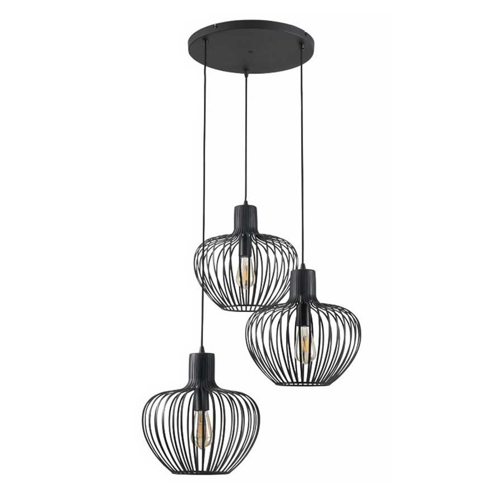 Freelight Hanglamp Arraffone 3 lichts Ø 40 cm zwart Freelight Hanglamp Arraffone 3 lichts Ø 40 cm zwart