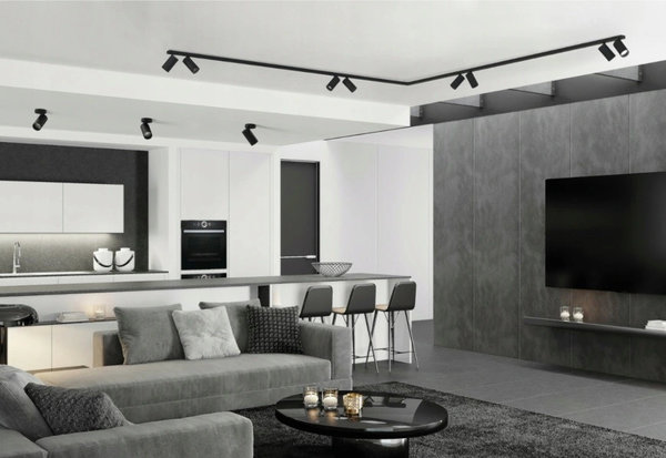 Nowodvorski Railsysteem Mono bocht 8 lichts 2x 150 cm zwart Nowodvorski Railsysteem Mono bocht 8 lichts 2x 150 cm zwart