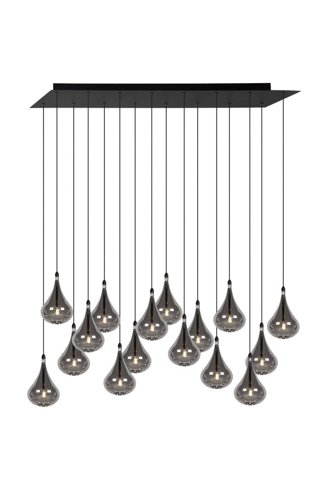 Lucide TEARS - Hanglamp - LED Dimb. - G4 - 16x1,5W 3000K - Zwart Lucide TEARS - Hanglamp - LED Dimb. - G4 - 16x1,5W 3000K - Zwart