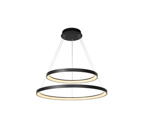 Lucide VIDAL - Hanglamp - Ø 78 cm - LED Dimb. - 1x92W 2700K - Zwart
