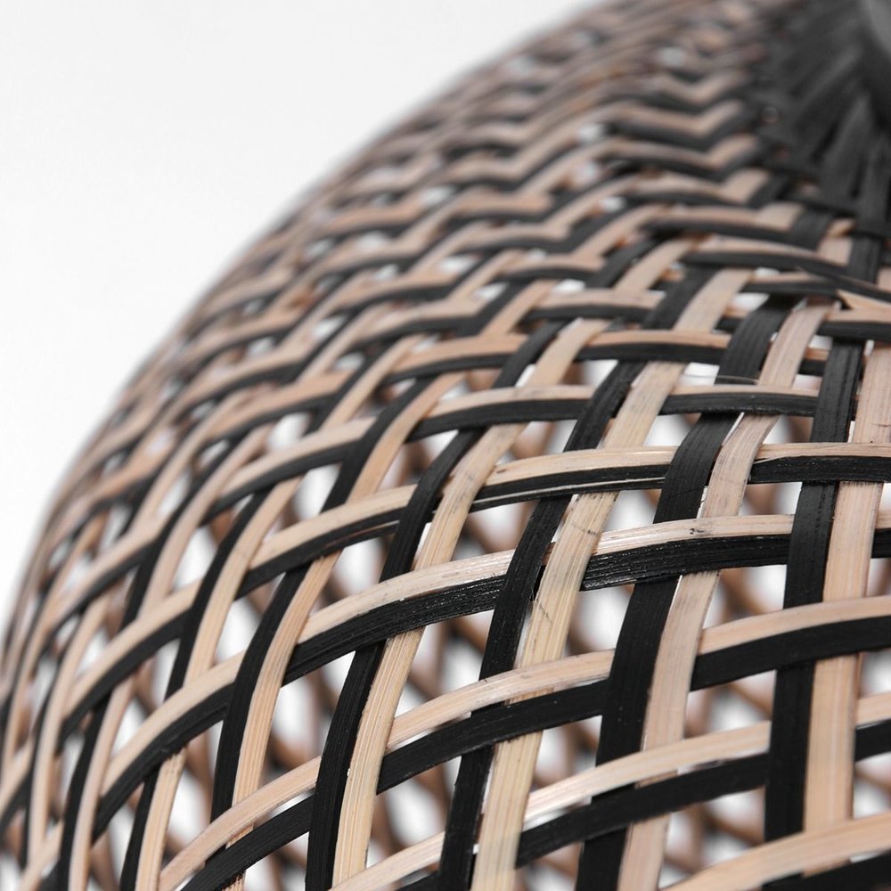 Steinhauer Vloerlamp Sparkled light bamboe zwart