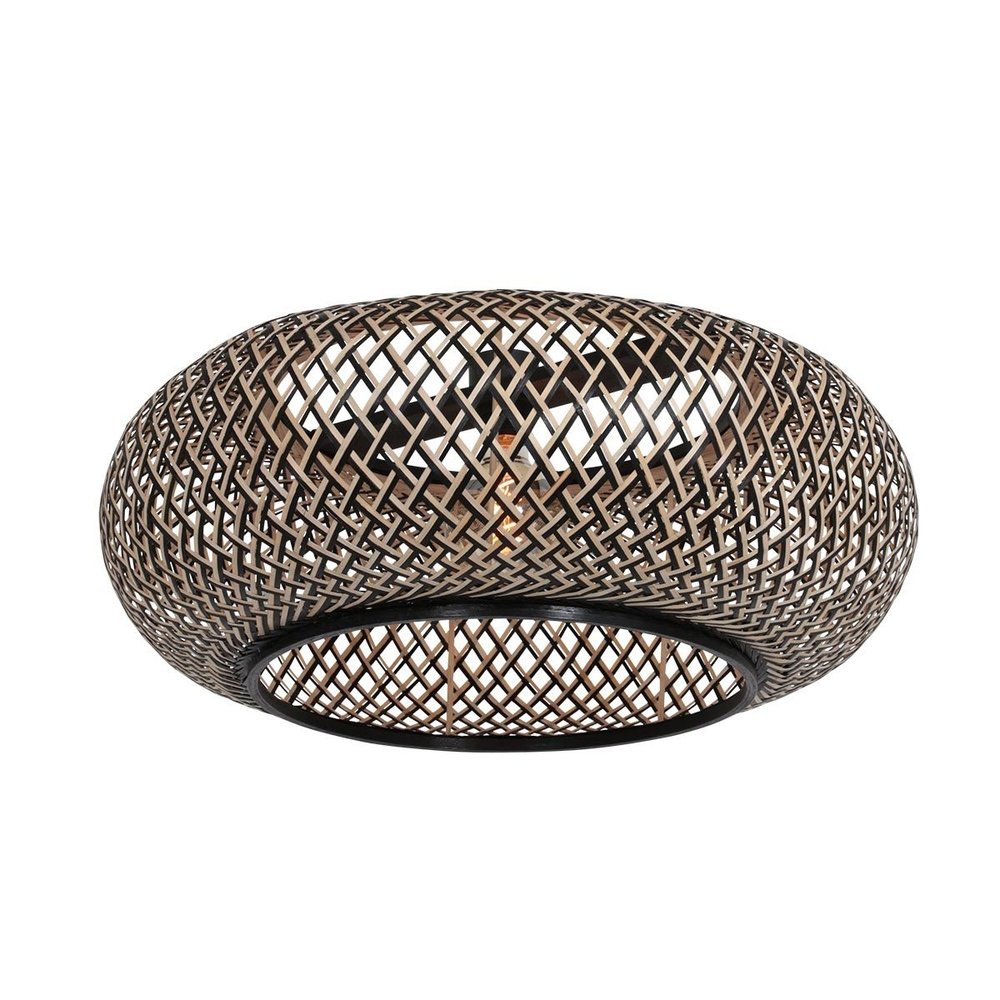 Steinhauer Vloerlamp Sparkled light bamboe zwart