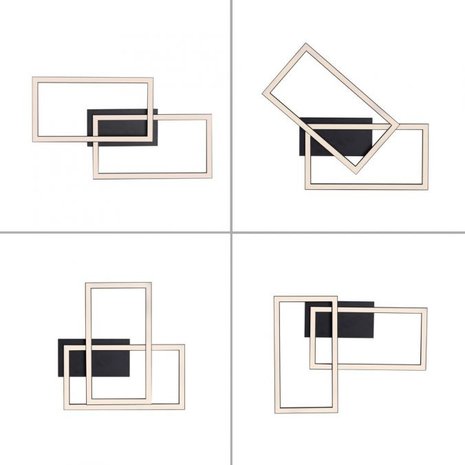 Paul Neuhaus Plafondlamp Iven 54 x 31 cm zwart