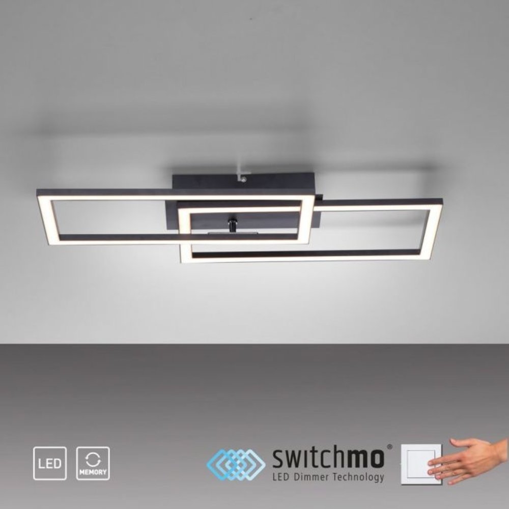 Paul Neuhaus Plafondlamp Iven 54 x 31 cm zwart