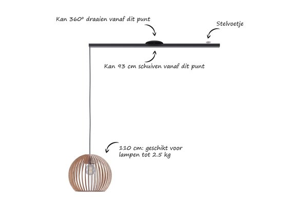Lightswing Single L 110 cm zwart