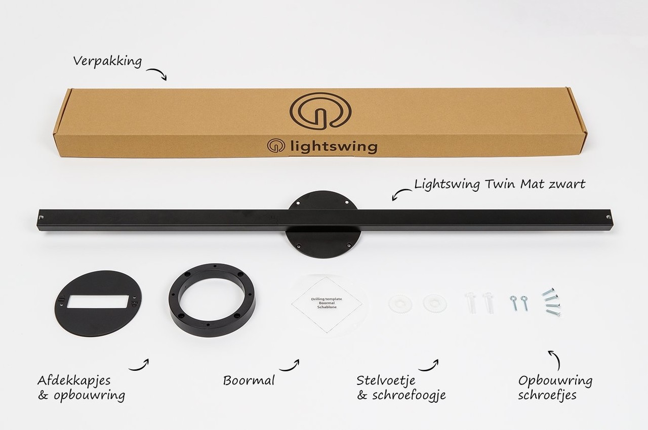 Lightswing Lightswing Twin L 110 cm zwart Lightswing Lightswing Twin L 110 cm zwart