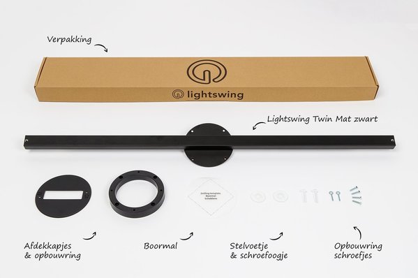 Lightswing Lightswing Twin L 110 cm zwart Lightswing Lightswing Twin L 110 cm zwart