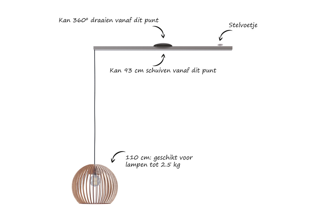 Lightswing Lightswing Single L 110 cm mat chroom Lightswing Lightswing Single L 110 cm mat chroom