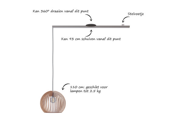 Lightswing Lightswing Single L 110 cm mat chroom Lightswing Lightswing Single L 110 cm mat chroom