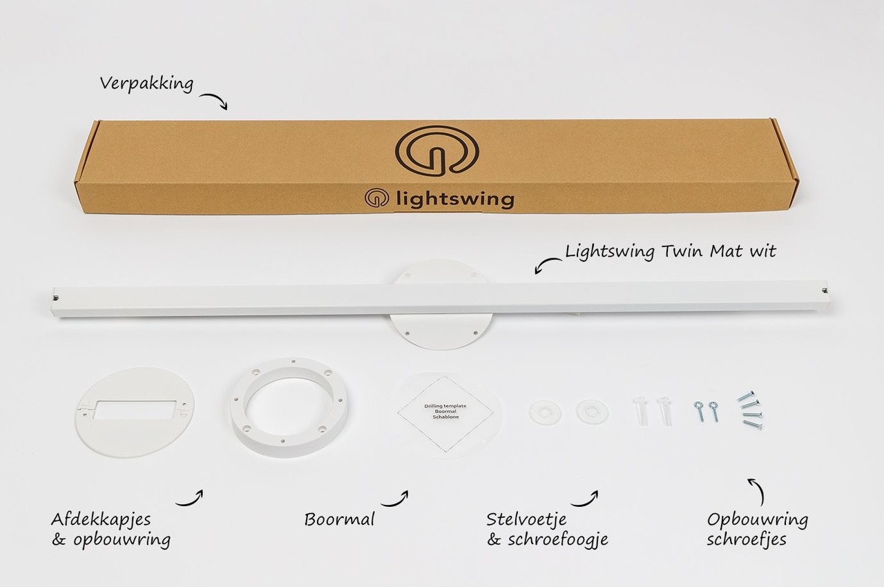 Lightswing Twin L 90 cm wit