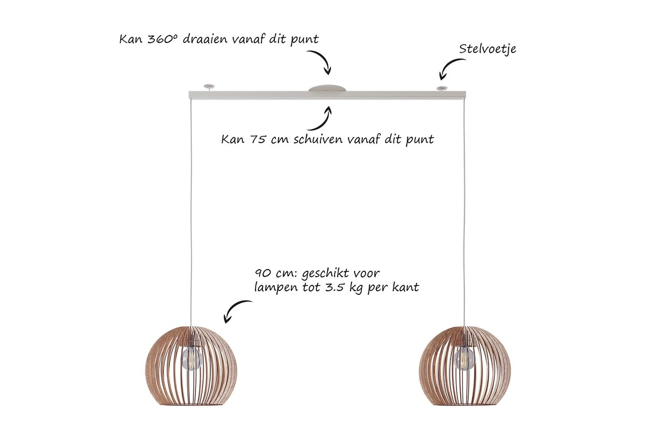 Lightswing Twin L 90 cm wit