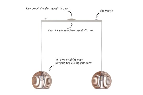 Lightswing Twin L 90 cm wit