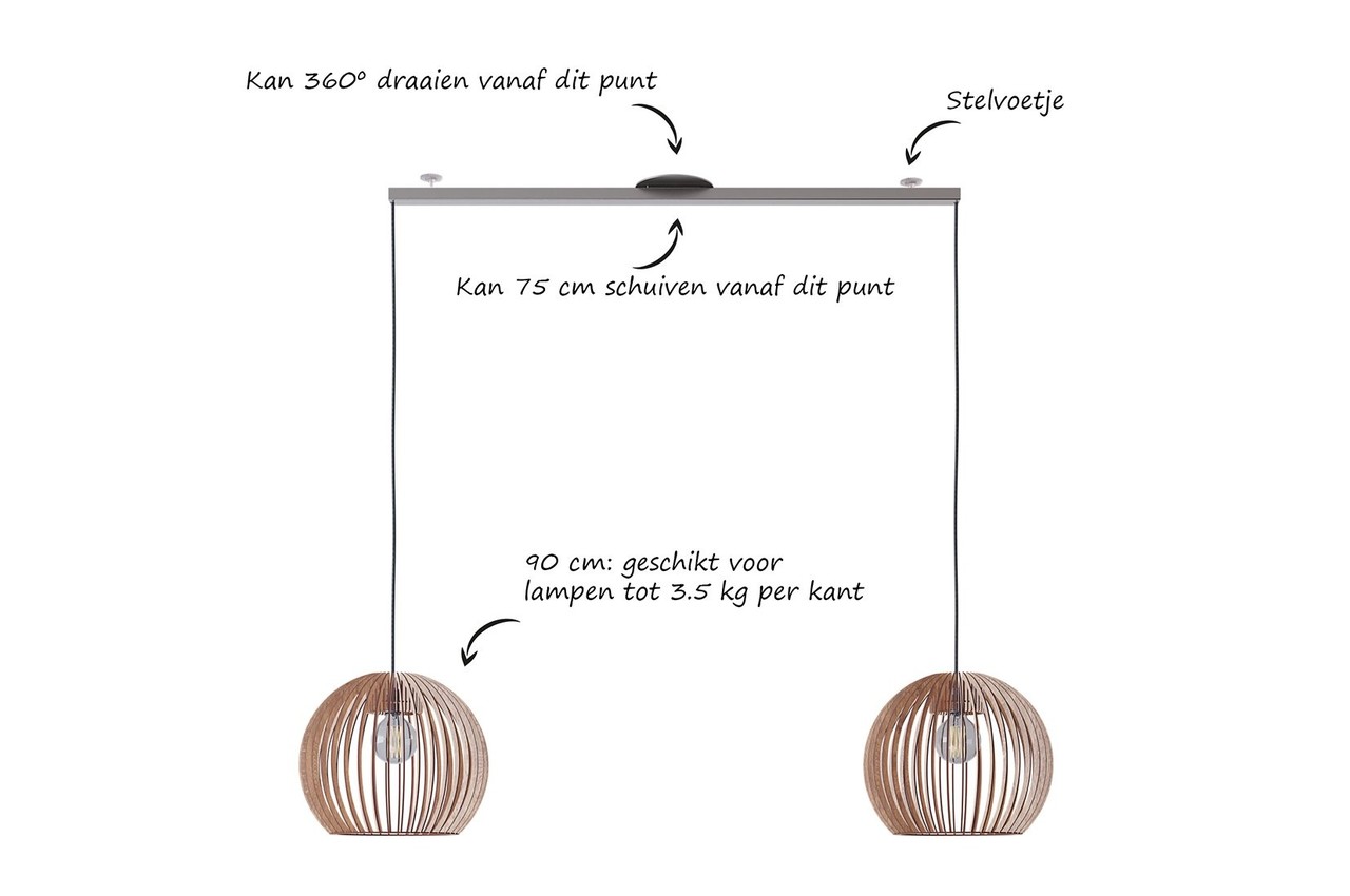 Lightswing Lightswing Twin L 90 cm mat chroom